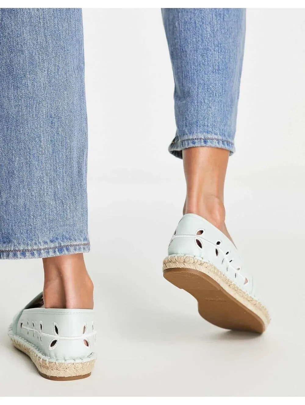 ASOS DESIGN Cutout Espadrille Slip-On Flats
